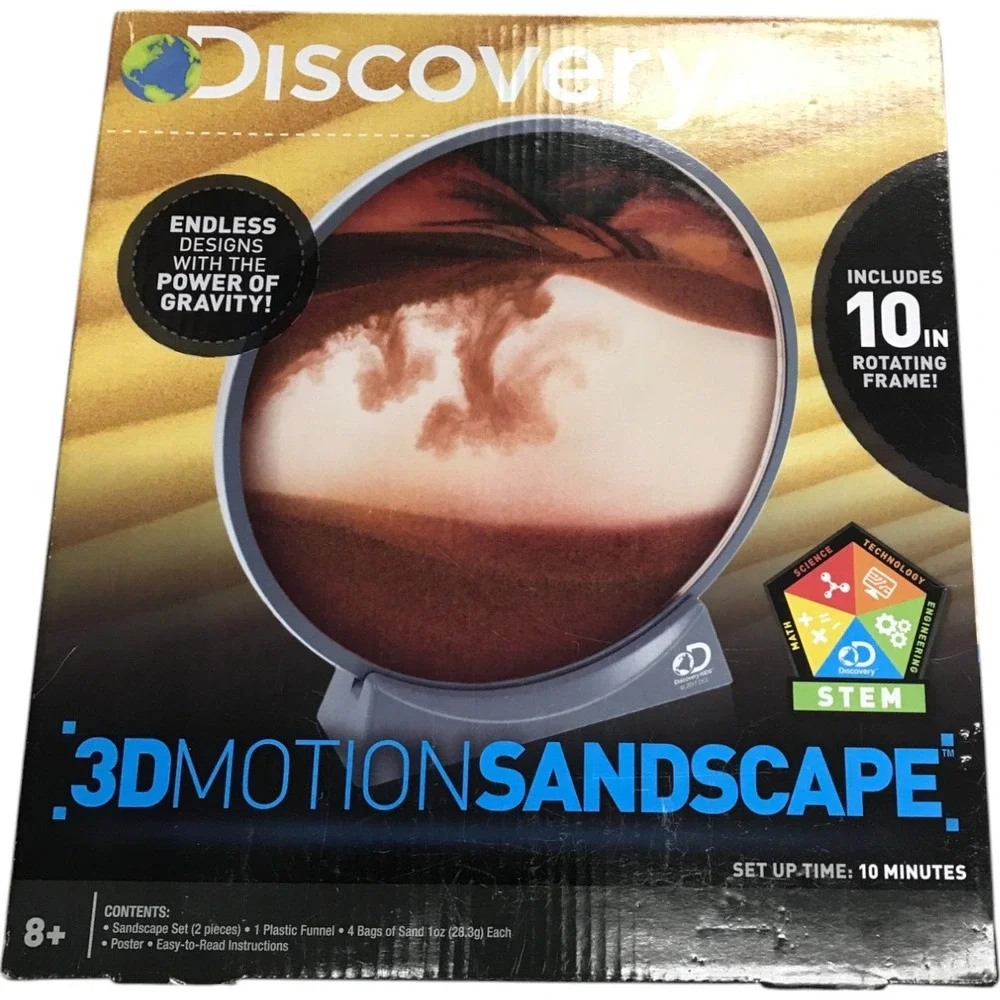 Discovery Kids Age 8+ 3D Motion Sandscape Includes 10 Inch Rotating Frame STEM